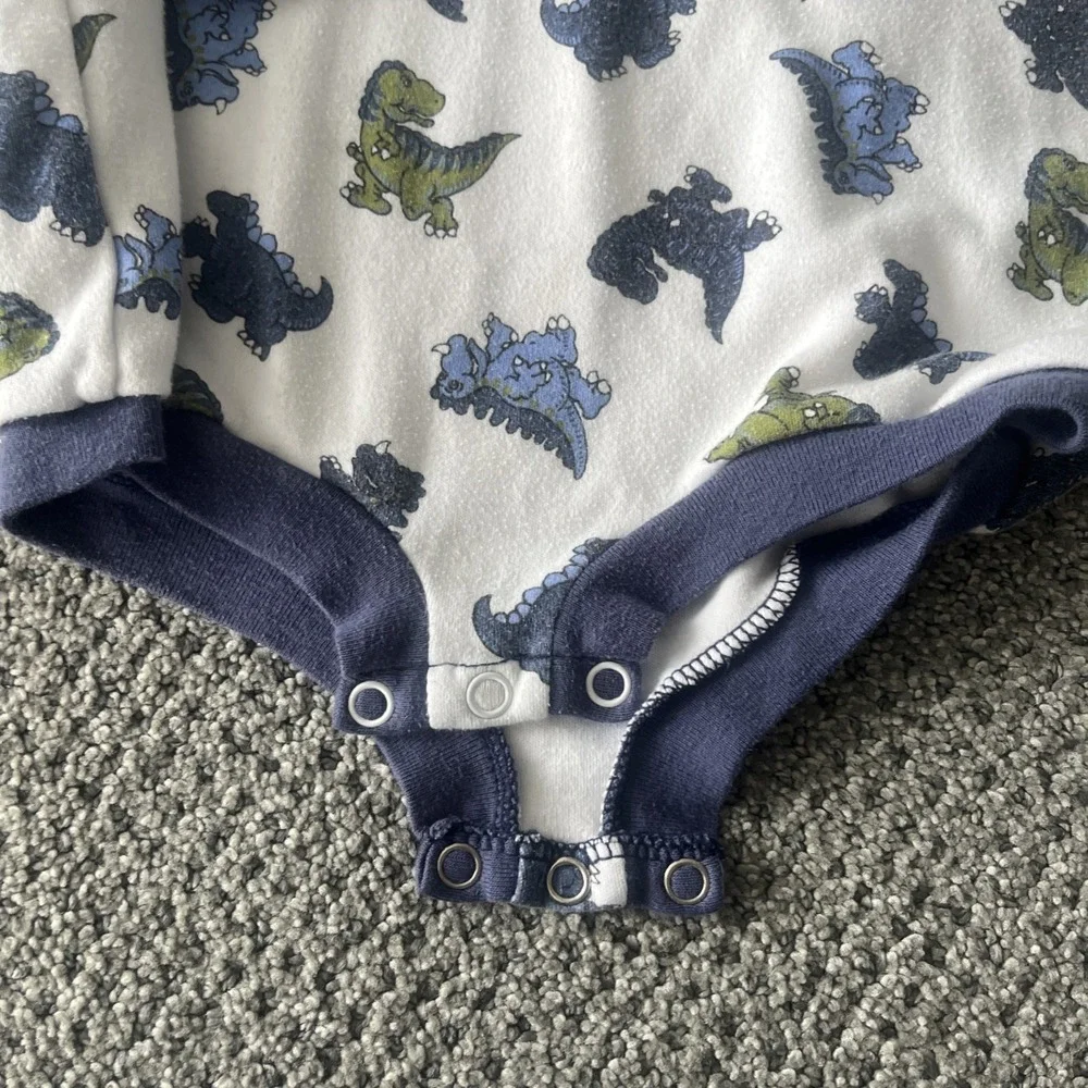 Infant Toddler Boys Y2K 90's Top Lot. 24 Months. Trucks Dinosaur Sports Bodysuit